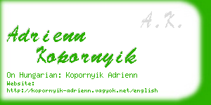 adrienn kopornyik business card